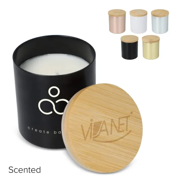 Bhakti scented plant based candle in recycled aluminium jar - LT90745 (gadzety reklamowe)
